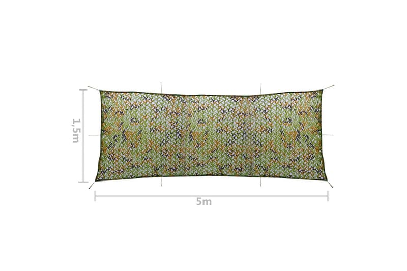 camouflagenet med opbevaringstaske 1,5x5 m grøn - Grøn - Havemøbler - Solafskærmning - Solsejl