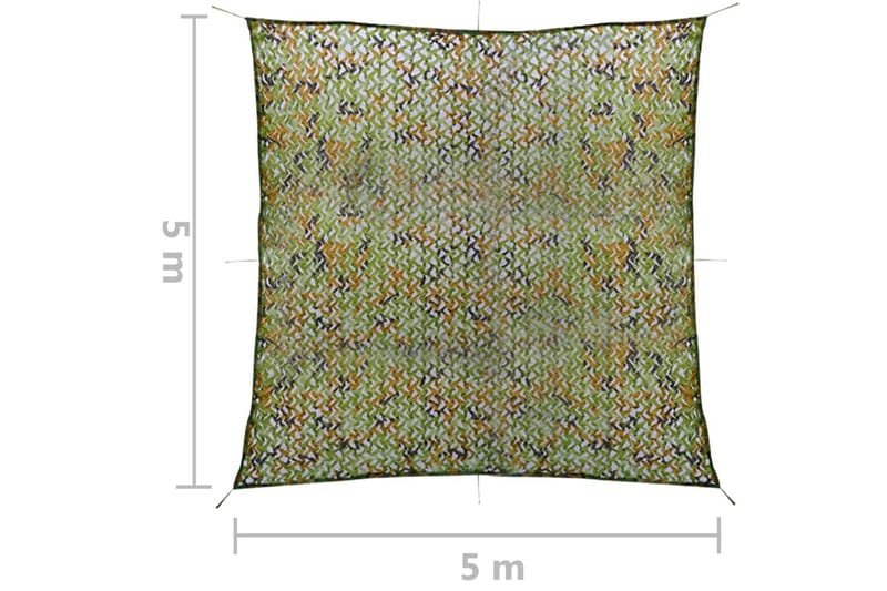 camouflagenet med opbevaringstaske 5x5 m grøn - Grøn - Havemøbler - Solafskærmning - Solsejl
