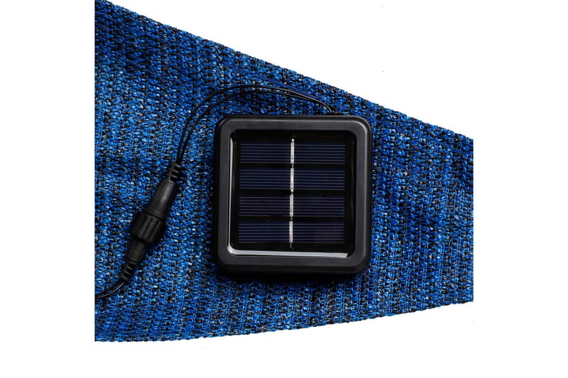 HI solsejl 3,6x3,6x3,6 m 100 LED-lys blå - Blå - Solsejl