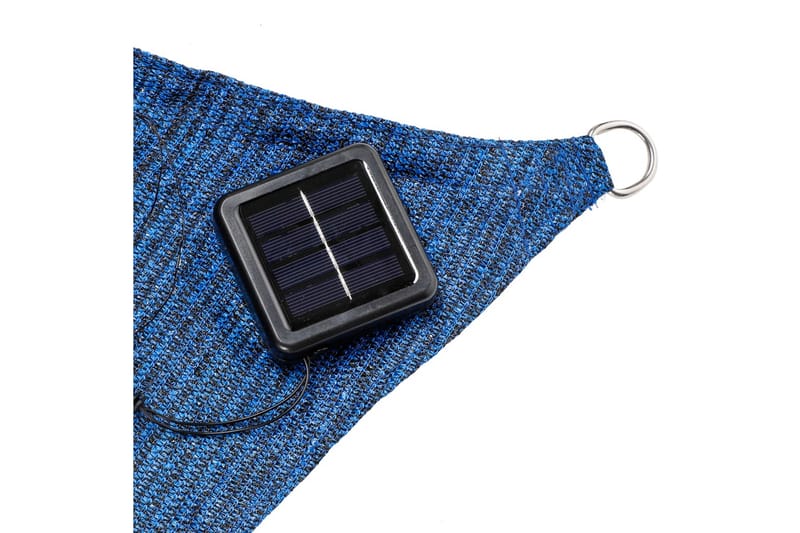 HI solsejl med 100 LED-lys 2x3 m blå - Blå - Havemøbler - Solafskærmning - Solsejl