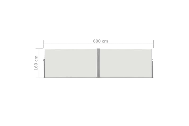 Sammenrullelig Læskærm 160 X 600 Cm Cremefarvet - Creme - Havemøbler - Solafskærmning - Solsejl