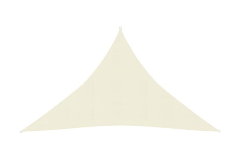 Solsejl 160 g/m² 3,5x3,5x4,9 m hdpe cremefarvet - Creme - Havemøbler - Solafskærmning - Solsejl
