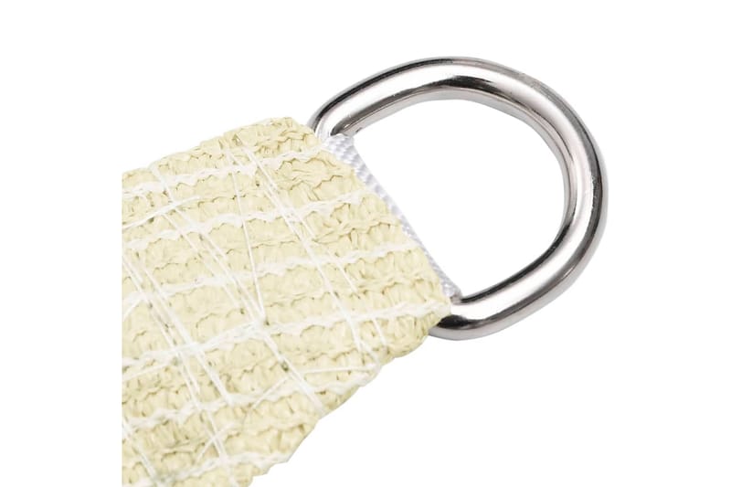 Solsejl 160 g/m² 3,5x3,5x4,9 m hdpe cremefarvet - Creme - Havemøbler - Solafskærmning - Solsejl