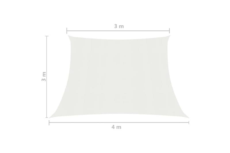 Solsejl 160 g/m² 3/4x3 m Hdpe Hvid - Hvid - Havemøbler - Solafskærmning - Solsejl