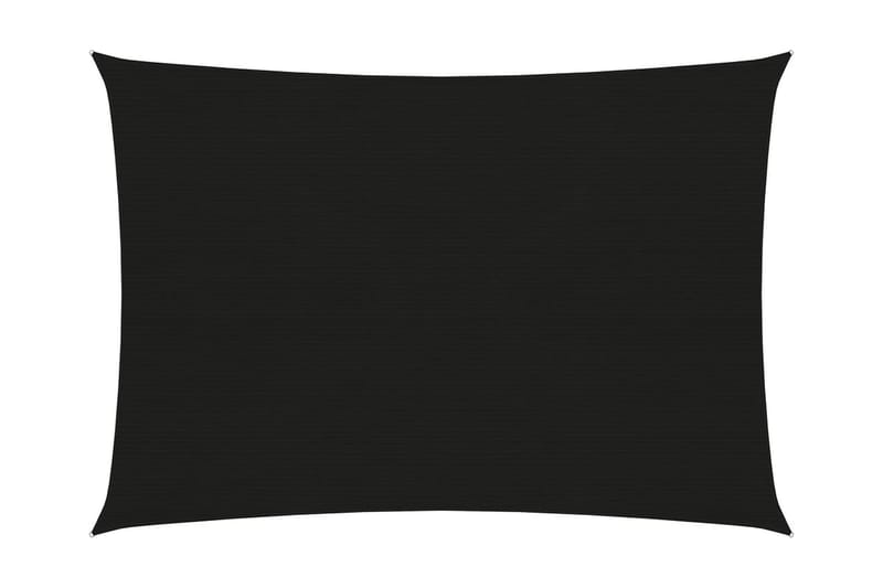 Solsejl 160 g/m² 3x4,5 m Hdpe Sort - Sort - Havemøbler - Solafskærmning - Solsejl