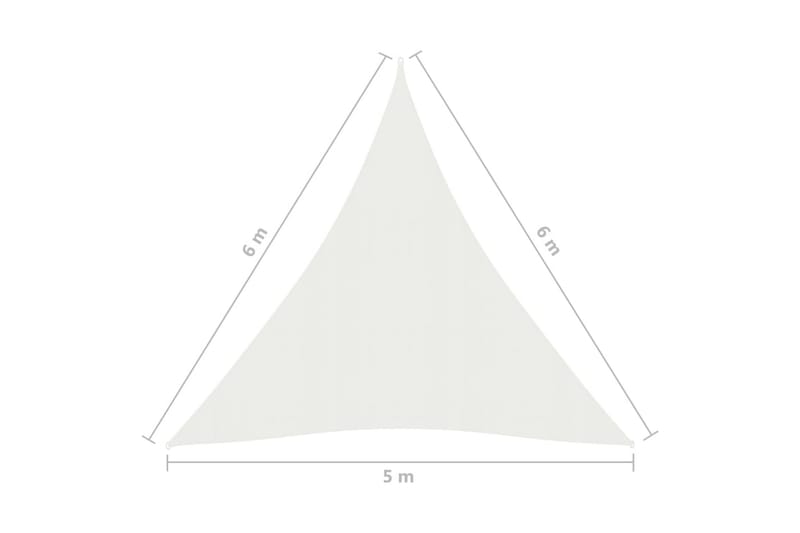 Solsejl 160 g/m² 5x6x6 m hdpe hvid - Hvid - Havemøbler - Solafskærmning - Solsejl