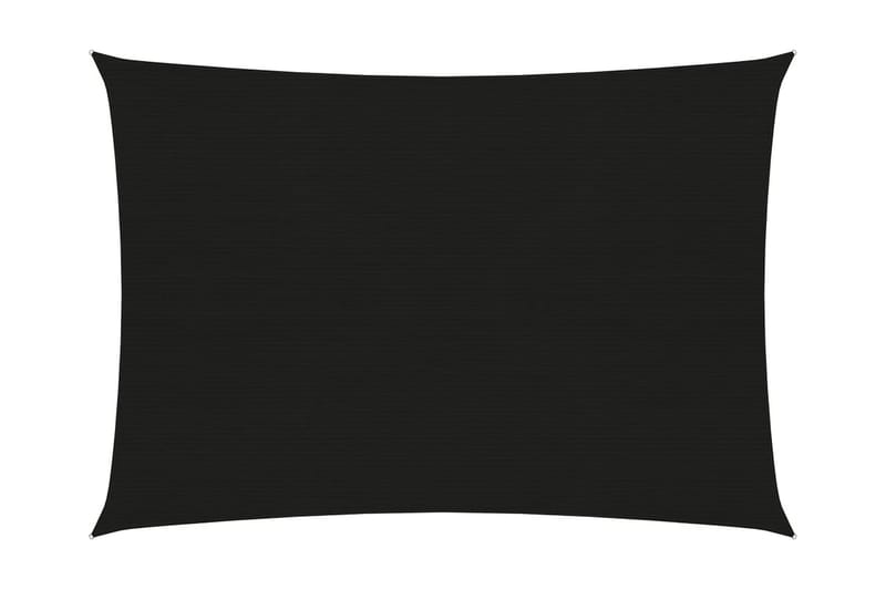 solsejl 2,5x4 m 160 g/m² HDPE sort - Sort - Havemøbler - Solafskærmning - Solsejl
