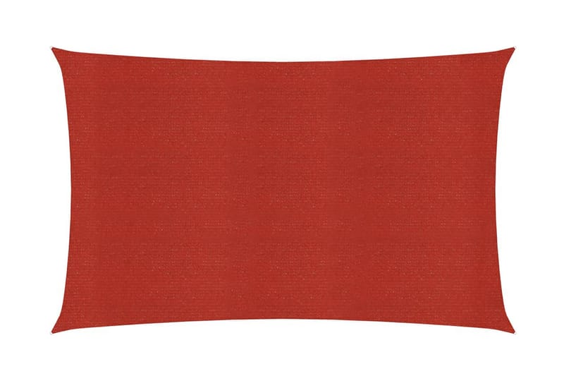 solsejl 2x4 m 160 g/m² HDPE rød - Rød - Solsejl