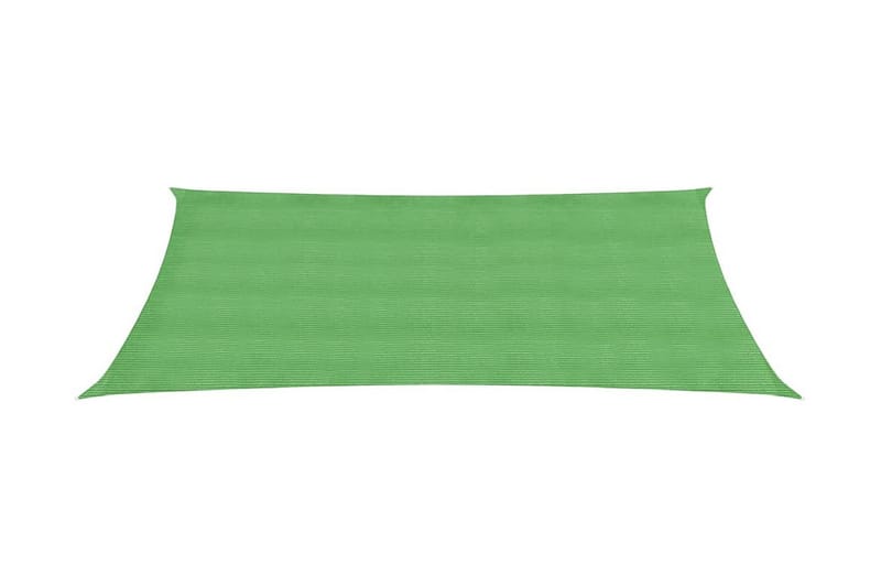 solsejl 2x5 m 160 g/m² HDPE lysegrøn - Grøn - Havemøbler - Solafskærmning - Solsejl