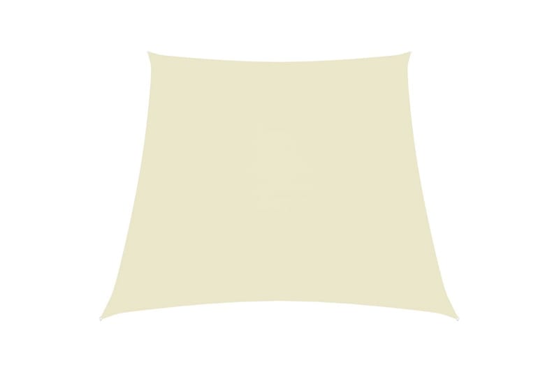solsejl 3/4x2 m oxfordstof trapezformet cremefarvet - Creme - Havemøbler - Solafskærmning - Solsejl