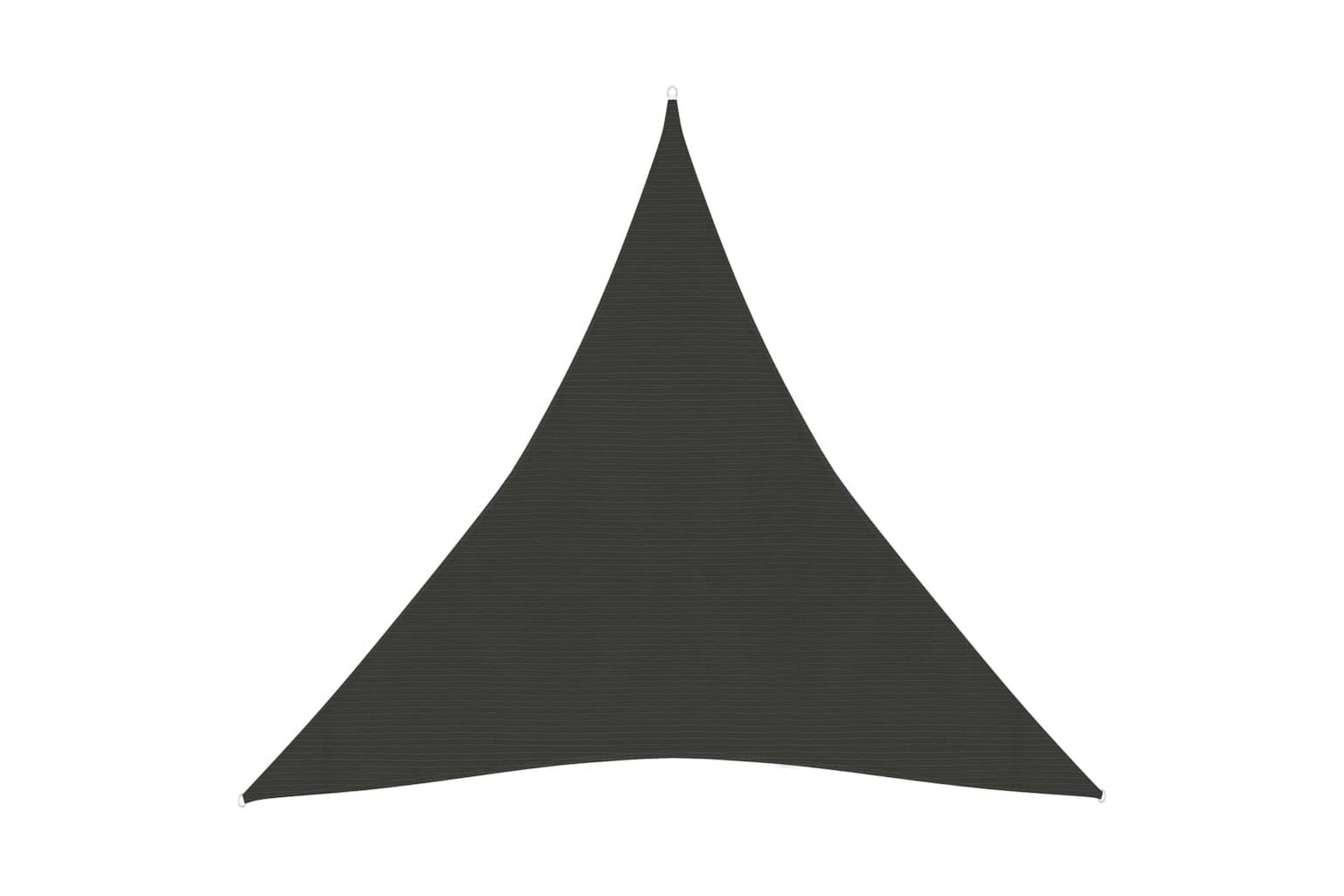 solsejl 3x3x3 m 160 g/m² HDPE antracitgrå - Antracit - Havemøbler - Solafskærmning - Solsejl
