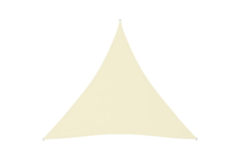 solsejl 3x3x3 m oxfordstof trekantet cremefarvet - Creme - Solsejl
