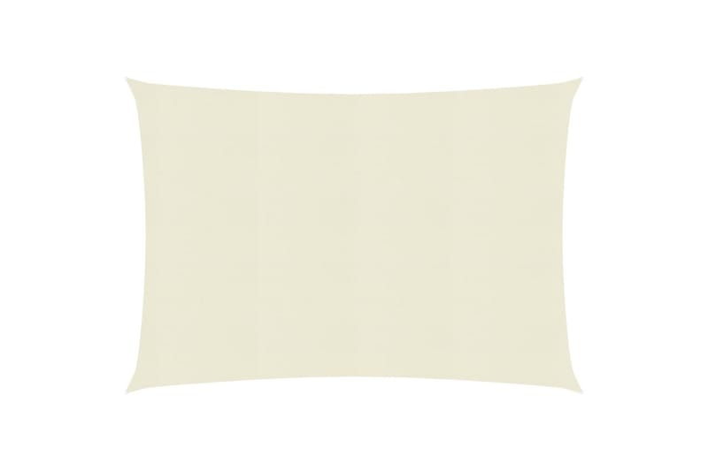 Solsejl 3x4 m 160 g/m² hdpe cremefarvet - Creme - Havemøbler - Solafskærmning - Solsejl