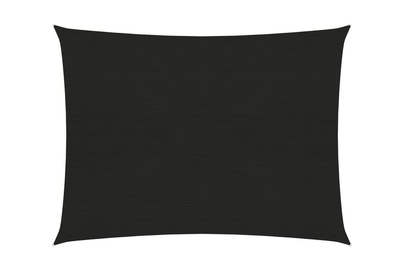 solsejl 3x4 m 160 g/m² HDPE sort - Sort - Havemøbler - Solafskærmning - Solsejl