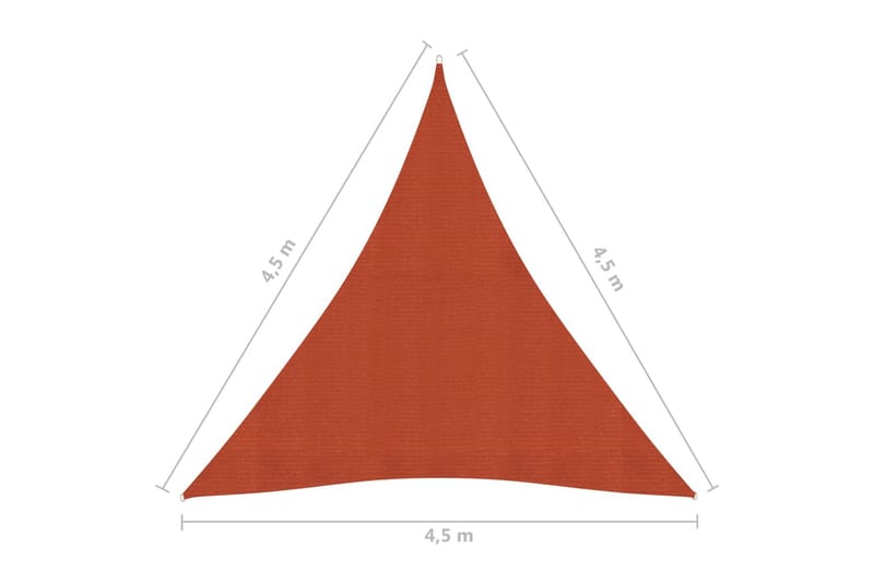 solsejl 4,5x4,5x4,5 m 160 g/m² HDPE terrakotta - Havemøbler - Solafskærmning - Solsejl
