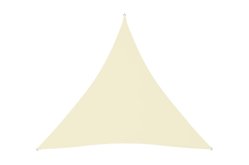 solsejl 4,5x4,5x4,5 m trekantet oxfordstof cremefarvet - Creme - Havemøbler - Solafskærmning - Solsejl