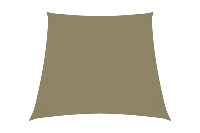 solsejl 4/5x3 m oxfordstof trapezfacon beige - Beige - Solsejl