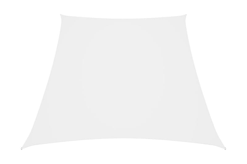solsejl 4/5x3 m oxfordstof trapezfacon hvid - Hvid - Havemøbler - Solafskærmning - Solsejl