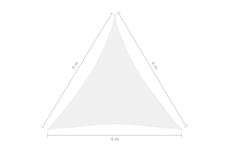 solsejl 4x4x4 m oxfordstof trekantet hvid - Hvid - Solsejl