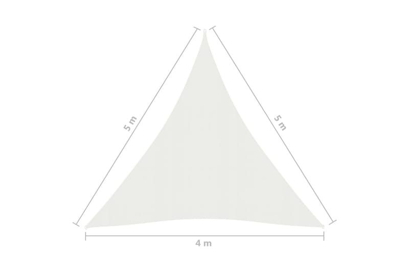 Solsejl 4x5x5 m 160 g/m² Hdpe Hvid - Hvid - Havemøbler - Solafskærmning - Solsejl