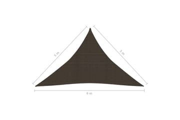 solsejl 5x5x6 m 160 g/m² HDPE brun - Brun - Havemøbler - Solafskærmning - Solsejl