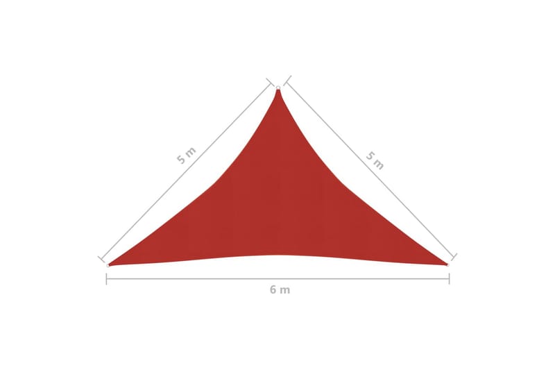 Solsejl 5x5x6 m 160 g/m² hdpe rød - Rød - Havemøbler - Solafskærmning - Solsejl