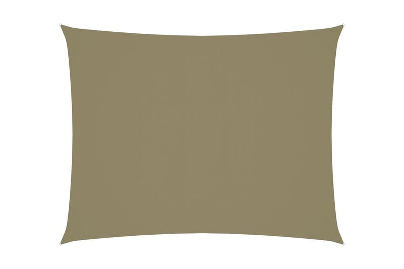 Solsejl 6x7 m Rektangulær Oxfordstof Beige - Beige - Havemøbler - Solafskærmning - Solsejl