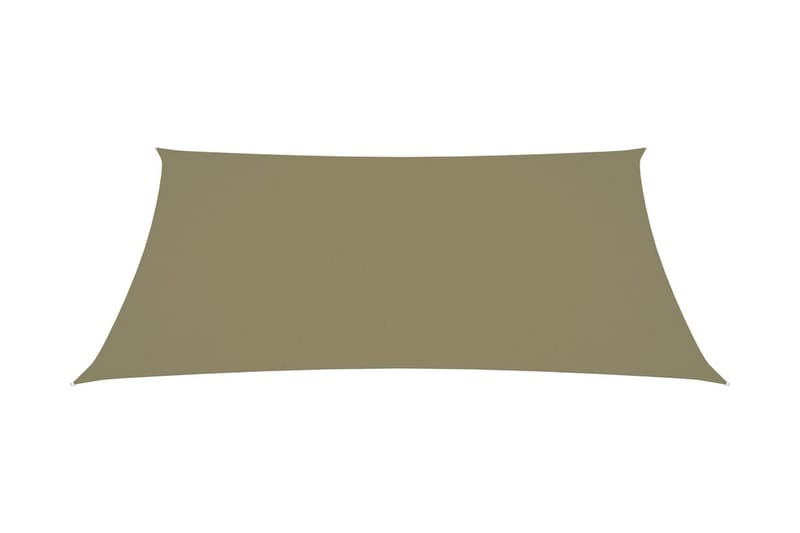 Solsejl 6x7 m Rektangulær Oxfordstof Beige - Beige - Havemøbler - Solafskærmning - Solsejl
