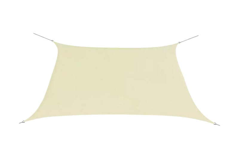 Solsejl Oxfordstof Firkantet 3,6 X 3,6 M Cremefarvet - Creme - Solsejl