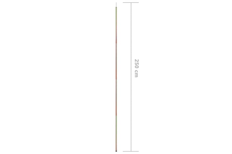 stænger til solsejl 2 stk. 250 cm galvaniseret stål - Guld - Solsejl