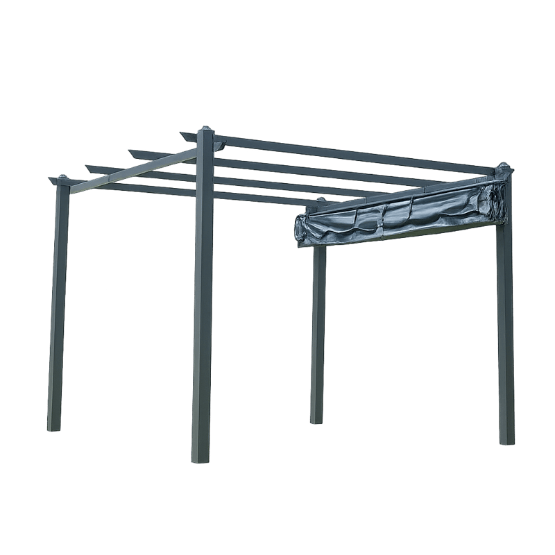 SUNSET Pergola 3×4 m - Grå - Havemøbler - Solafskærmning - Pergola