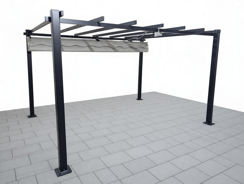 SUNSET Pergola 3×4 m - Grå - Havemøbler - Solafskærmning - Pergola