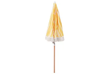 Teulon Parasol 150 cm - Gul/Hvid/Lysebrun - Havemøbler - Solafskærmning - Parasoller - Balkonparasol