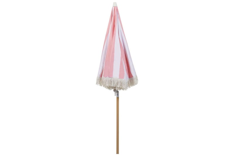 Teulon Parasol 150 cm - Pink/Hvid/Lysebrun - Havemøbler - Solafskærmning - Parasoller