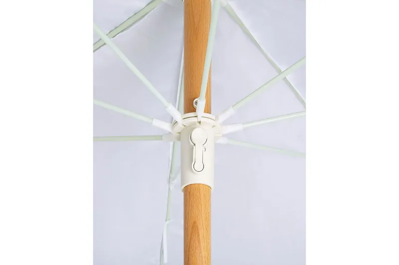 Teulon Parasol 150 cm - Hvid/Lysebrun - Havemøbler - Solafskærmning - Parasoller