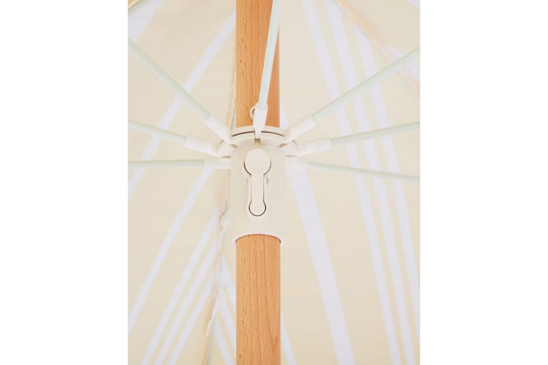 Teulon Parasol 150 cm - Gul/Hvid/Lysebrun - Havemøbler - Solafskærmning - Parasoller