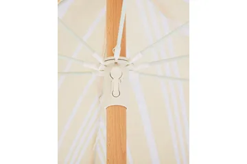 Teulon Parasol 150 cm - Gul/Hvid/Lysebrun - Havemøbler - Solafskærmning - Parasoller - Balkonparasol