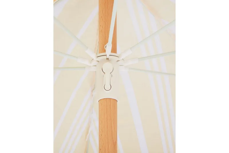 Teulon Parasol 150 cm - Gul/Hvid/Lysebrun - Havemøbler - Solafskærmning - Parasoller