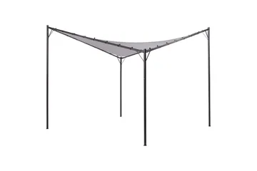 Trädgårdspergola Beliani Aventine Beige/svart Grey, Black - Havemøbler - Solafskærmning - Pergola