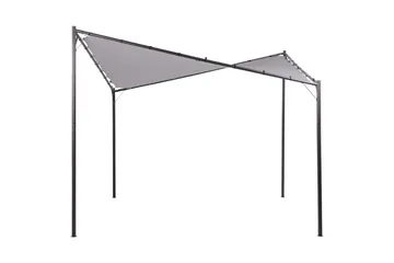 Trädgårdspergola Beliani Aventine Beige/svart Grey, Black - Havemøbler - Solafskærmning - Pergola