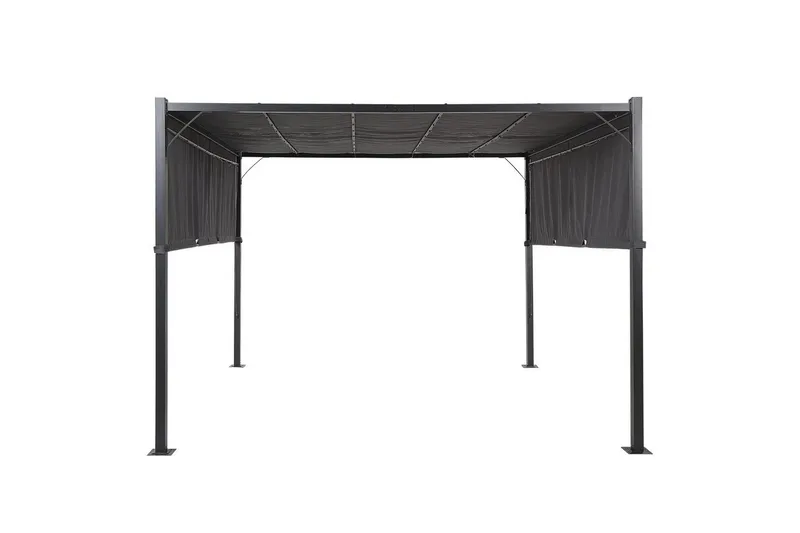 Trädgårdspergola Beliani Parga Beige/svart Grey||Black, undefined
