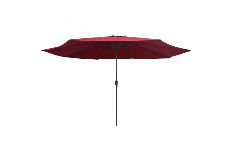 Udendørs Parasol Med Metalstang 400 cm Bordeauxrød - Rød - Parasoller