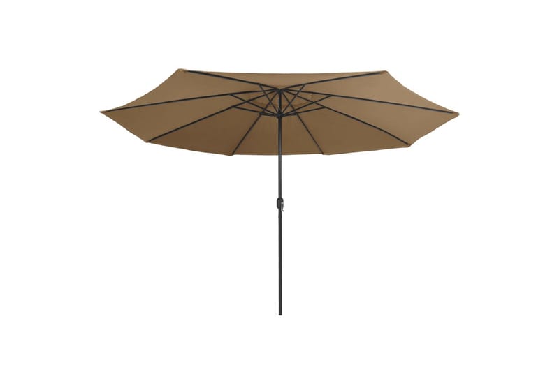 Udendørs Parasol Med Metalstang 400 cm Gråbrun - Brun - Parasoller