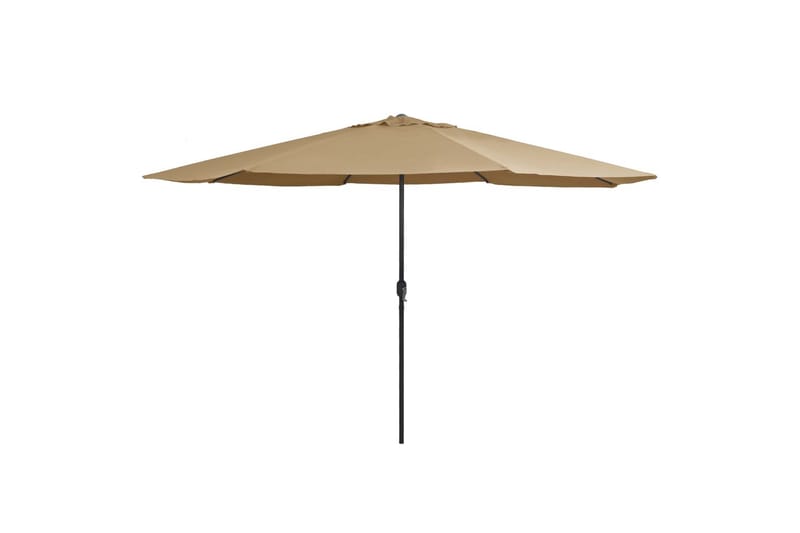 Udendørs Parasol Med Metalstang 400 cm Gråbrun - Brun - Parasoller