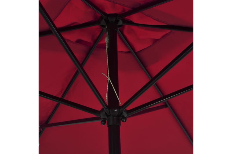Udendørs Parasol Med Metalstang 300 X 200 Cm Bordeauxrød - Rød - Parasoller