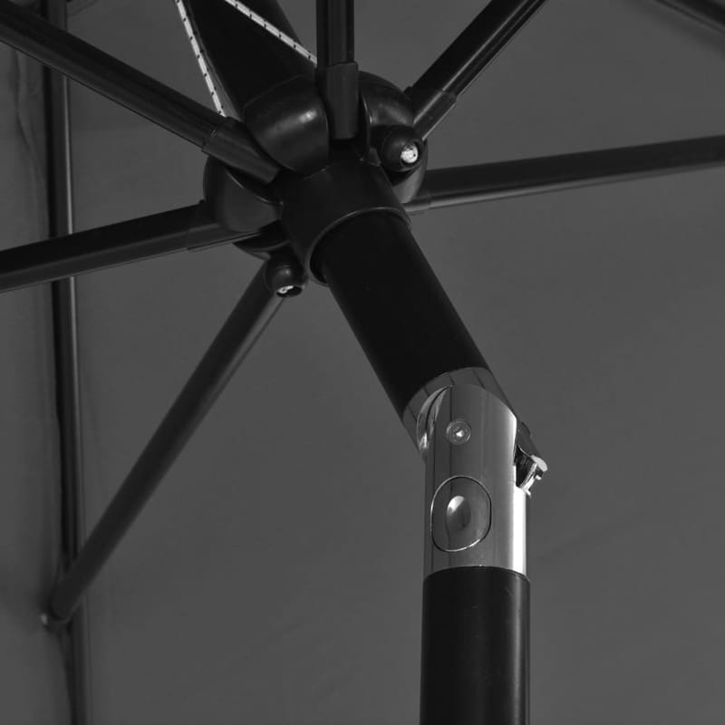 Udendørs Parasol Med Metalstang 300 Cm Antracitgrå - Grå - Parasoller