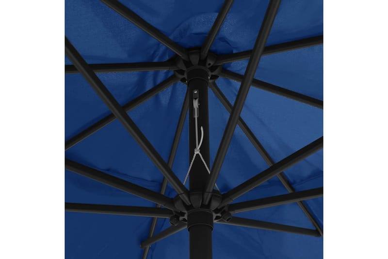 Udendørsparasol Med Metalstang 400 cm Azurblå - Blå - Parasoller