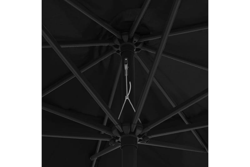 Udendørsparasol Med Metalstang 400 cm Sort - Sort - Parasoller
