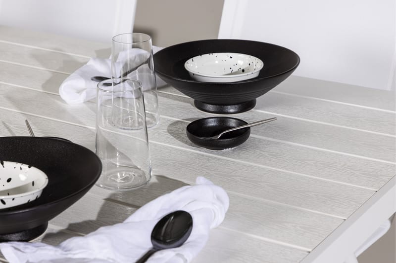 Break Spisegruppe 205 cm + 6 stk Alling Spisestole Hvid - Havemøbler - Udendørsgruppe - Havesæt