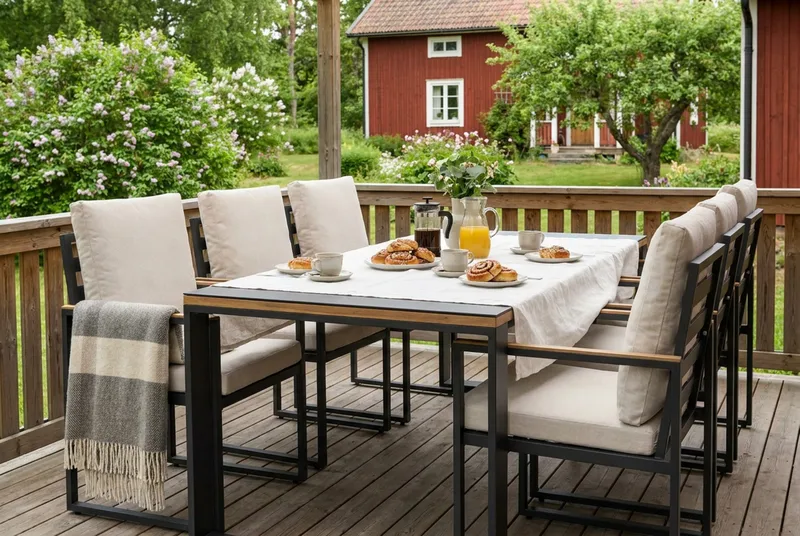 Aspvik Spisegruppe 200x100 cm - Havemøbler - Udendørsgruppe - Havesæt